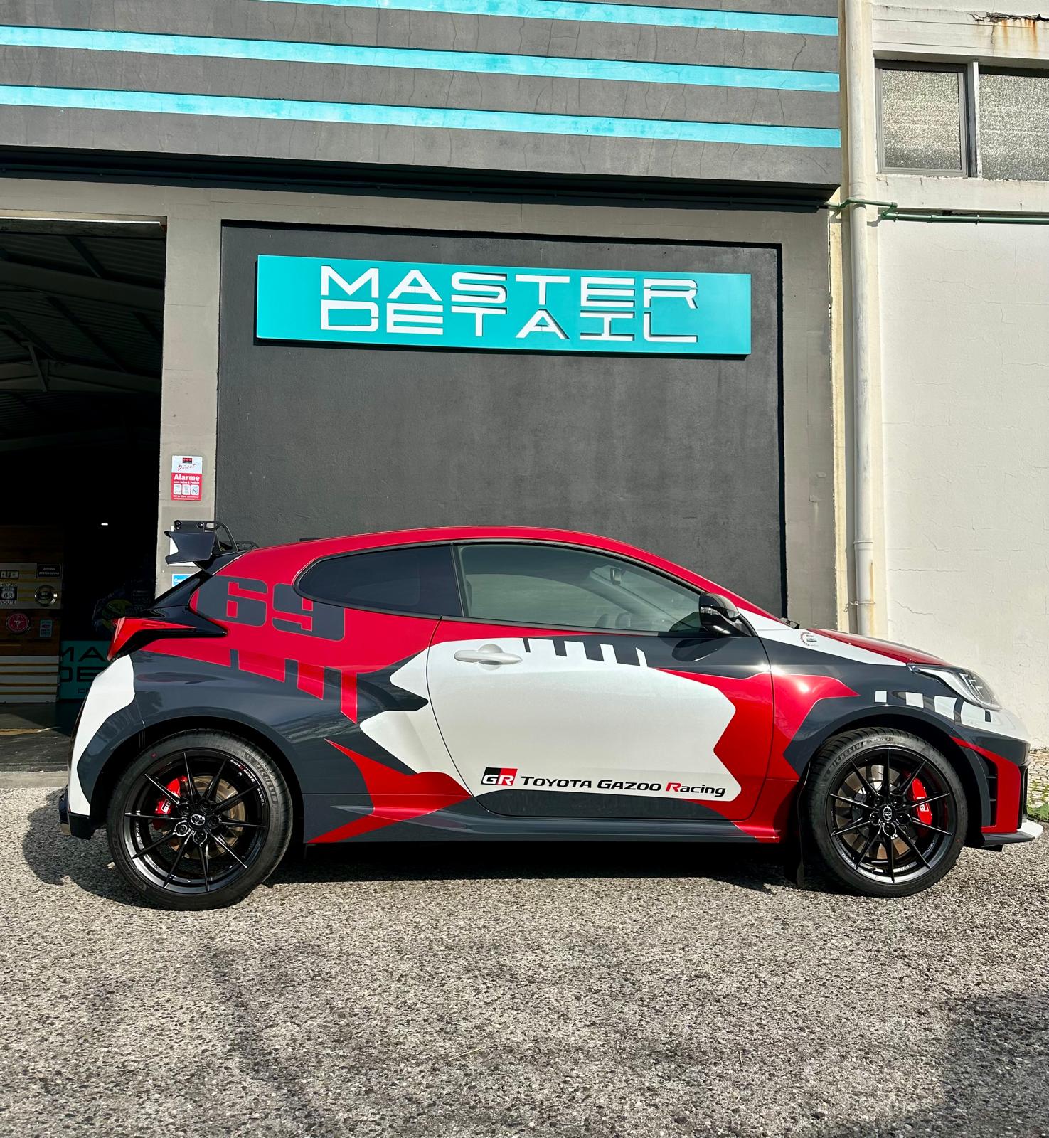 Toyota GR Yaris with racing livery and Paint Protection Film outside Master Detail Leiria